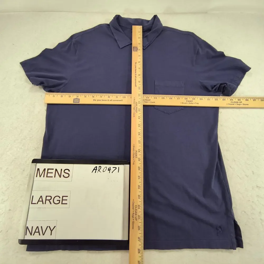 Polo by Ralph Lauren Pocketed Collared Polo Shirt Mens Size Large L Navy Blue